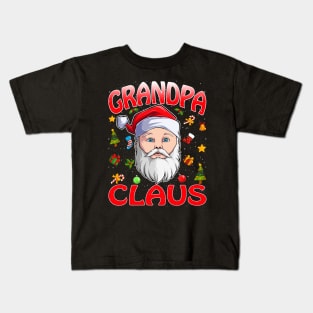 Grandpa Santa Claus Christmas Matching Costume Kids T-Shirt